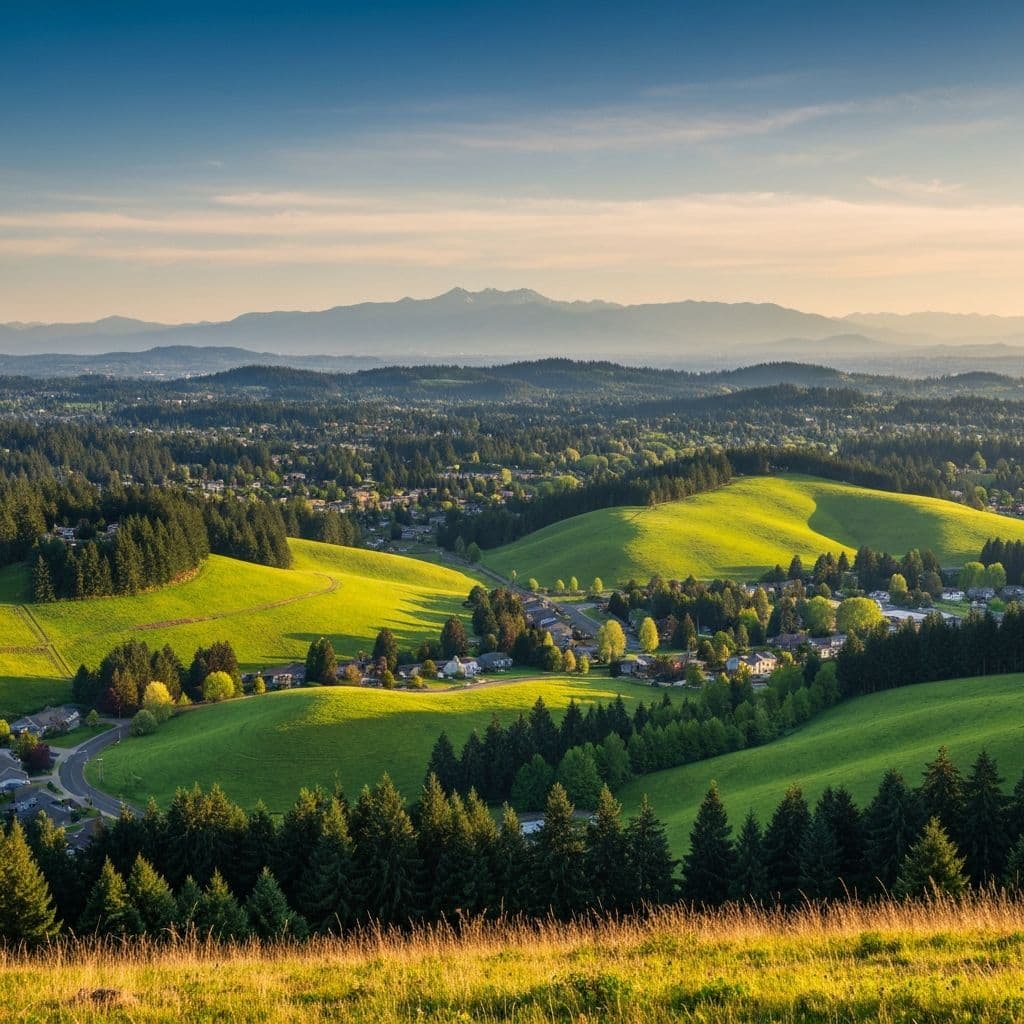 View across the Sherwood and Tualatin area
