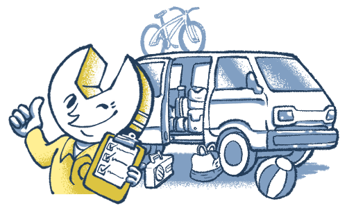 Sherwood Auto Repair wrench mascot